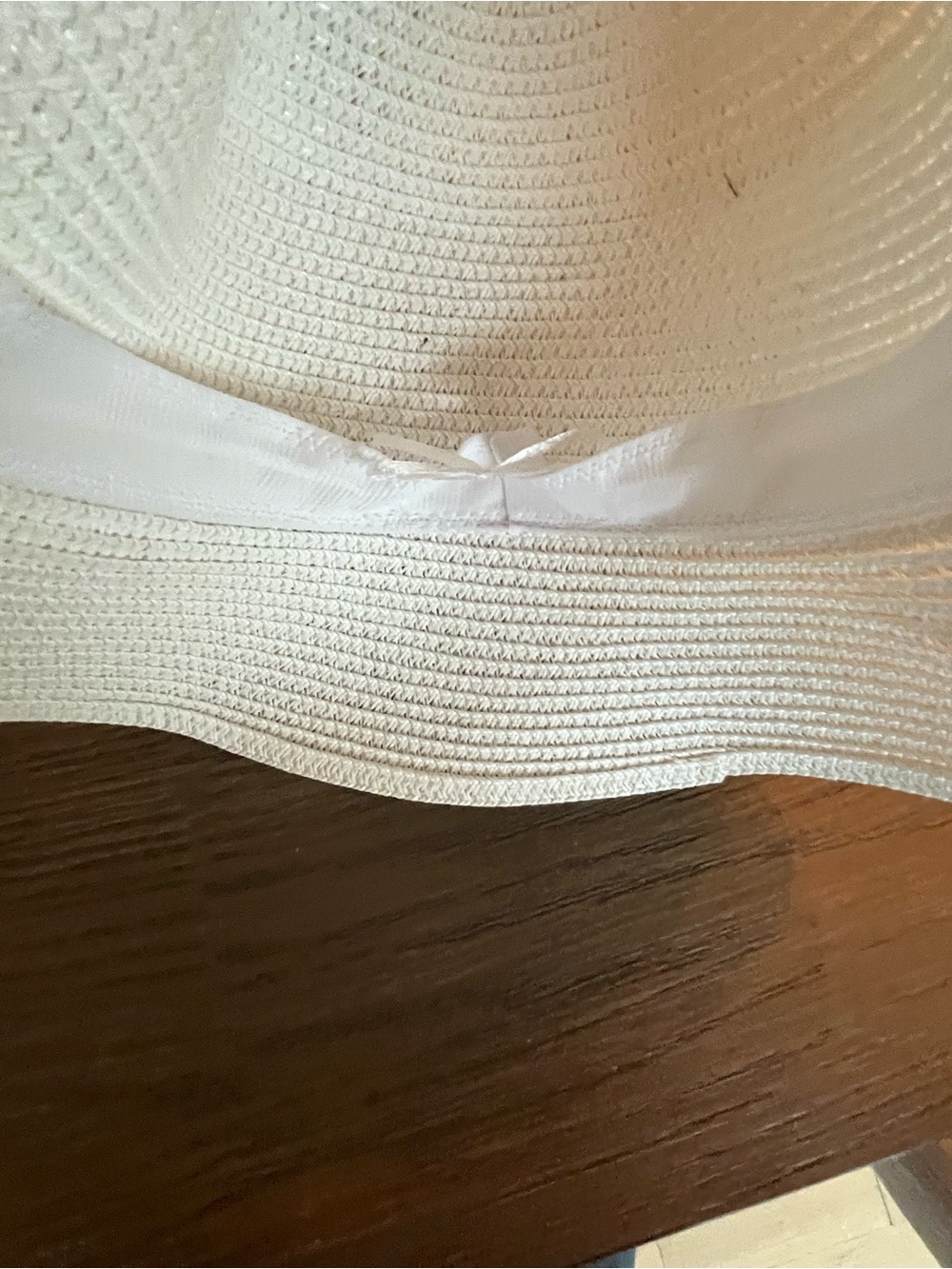 Miu White Woven Bucket Hat with Black Logo - Picture 3 of 4